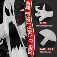 VIVOHOME 9FT Halloween Inflatable Yard Decor, Giant Color Changing Ghost, Outdoor Blow Up with Built-in LED Light for Lawn, Garden, Party