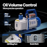 VIVOHOME Upgraded 4CFM 1/3 HP 1-Stage HVAC Vacuum Pump and 4 Way AC Manifold Gauge Set with Leak Detector, 5ft Hoses & Accessories for R134a R12 R22 R502 R410a Automotive Air Conditioner Maintenance