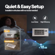 VIVOHOME 4'' x 10'' Opening Register Booster Fan with Adjustable Wind Direction Louver - 11.4" x 5.5" Vent Cover for Room, Floor, Wall - White