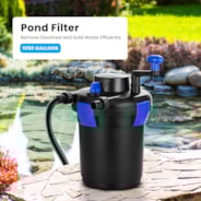 VIVOHOME Pressurized Biological Pond Filter with 9-watt Light, Suitable for Koi Ponds of up to 500 Gallons or Ornamental Ponds of up to 1050 Gallons