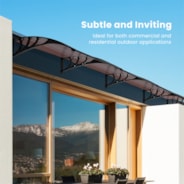 VIVOHOME Polycarbonate Window Door Awning Canopy Brown with Black Bracket 40 Inch x 160 Inch