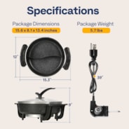 VIVOHOME Electric Hot Pot 6L Non-Stick Shabu-shabu Hot Pot with Divider