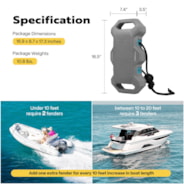 VIVOHOME Boat Bumpers with Nylon Rope and Fixed Lock Fit Gray