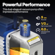VIVOHOME HVAC Vacuum Pump 1/2HP 5 CFM for Air Conditioner Servicing Resin Degassing with Oil Bottles