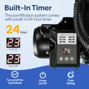 VIVOHOME 12 Inch Sand Filter Pump w/Timer, 2087 GPH Fits 7500 Gallons Above Ground Pool, 7-Way Valve 28.7 Pound Sand Capacity