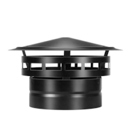 10" Cone Top Chimney Cap with Screen, Fireplace Round Chimney Cover, Galvanized Steel Exhaust Rain Caps for Outside, Easy to Install Flue Cap, Black