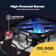 VIVOHOME 65 Qt. Seafood Boil Pot with 45 Qt. Basket and 110,000 BTU Propane Burner Stand