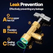 VIVOHOME R134a Can Tap Valve Puncture Style with Tank Adapter for 1/4" and 1/2" AC Charging Hoses