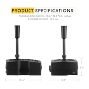 VIVOHOME 530 GPH Submersible Pond Filter Pump Fountain Kits with Sterilizer Suitable for Ponds of 920 Gallons, Water Pump Built In