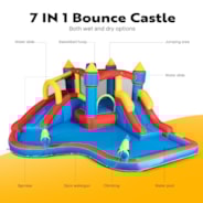 VIVOHOME Inflatable Bounce House Water Bouncer Jumping Castle with 450W Air Blower