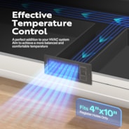 VIVOHOME Quiet Register Booster Fan 4'' x 10'' with Intelligent Thermostat 10-Speed Control, Heating Cooling AC Vent Booster Fan, Smart Register Vent for Room Floor Wall, Gray