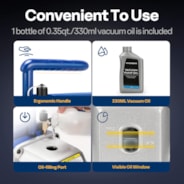 VIVOHOME HVAC Vacuum Pump 1/4HP 3.5CFM for Air Conditioner Servicing Resin Degassing with Oil Bottles