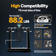 VIVOHOME Motorcycle Wheel Balancer and Truing Stand Black