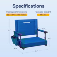 VIVOHOME Stadium Seats with Back Support and Cushion