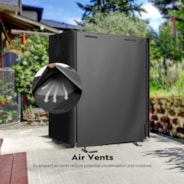 VIVOHOME 3ft Firewood Log Rack Cover, Heavy Duty 600D Oxford Outdoor Weather Resistant Fire Wood Storage Holder Cover with Zipper and Hook Loop Tape