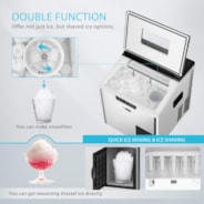 VIVOHOME 2 in 1 Electric Countertop Automatic Ice Maker and Shaver Machine with Self Cleaning Function 44lbs/Day