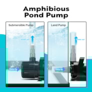 VIVOHOME 100W 1600GPH Submersible Water Pump with 180° Seamless Adjustable Nozzle and Barrier Bag for Koi Pond Waterfall Fountains Fish Tank