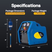 VIVOHOME R1234yf R32 3/4 HP Portable Refrigerant Recovery Machine