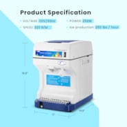 VIVOHOME Electric Ice Crusher Shaver Snow Cone Maker Machine 265lbs/hr for Home and Commercial Use Blue