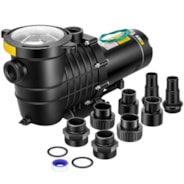 VIVOHOME 2.0HP 6500 GPH 115V Pool Pump, Self-Priming Energy Saving, 1.25" & 1.5" & 2" Inlet w/Strainer Basket for In/Above Ground Pools
