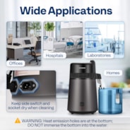 VIVOHOME Water Distiller Countertop 1.6 Gallon/6L 900W Distilled Water Machine with Smart Switch Purifier Filter for Home Office, Black