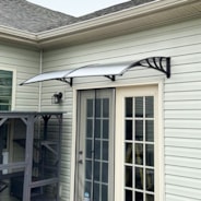 VIVOHOME Polycarbonate Window Door Awning Canopy Transparent with Black Bracket 40 Inch x 80 Inch