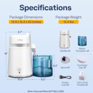 VIVOHOME Water Distiller Countertop with Smart Switch Purifier Filter