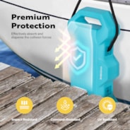 VIVOHOME Boat Bumpers with Nylon Rope and Fixed Lock Fit Blue