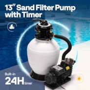VIVOHOME Sand Filter Pump with 1/2 HP Motor, 2640 GPH w/Timer for in/Above Ground Pools up to 14,000 Gallons, 7-Way Valve with 55-Pound Sand Capacity