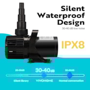 VIVOHOME 120W 2700GPH Submersible Water Pump with 180° Seamless Adjustable Nozzle and Barrier Bag for Koi Pond Waterfall Fountains Fish Tank