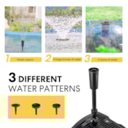 VIVOHOME 660 GPH Submersible Pond Filter Pump Fountain Kits with Sterilizer Suitable for Ponds of 1180 Gallons, Water Pump Built In