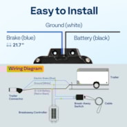 VIVOHOME Solar Powered Trailer Breakaway Kit with LiFePO4 battery and LED Test Indicator