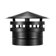 8" Cone Top Chimney Cap with Screen, Fireplace Round Chimney Cover, Galvanized Steel Exhaust Rain Caps for Outside, Easy to Install Flue Cap, Black