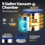 VIVOHOME 5 Gallon Vacuum Chamber And Vacuum Pump Set