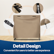 VIVOHOME 4ft Firewood Log Rack Cover, Heavy Duty 600D Oxford, Double Layer Outdoor Weather Resistant Fire Wood Storage Holder Cover with Zipper and Hook Loop Tape, Brown