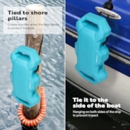 VIVOHOME Boat Bumpers with Nylon Rope and Fixed Lock Fit Blue