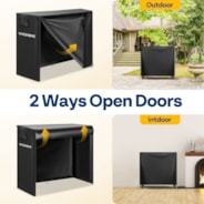 VIVOHOME 4ft Log Rack Cover, Heavy Duty 600D Oxford Outdoor Firewood Storage Cover with Zipper and Hook Loop Tape (Log Rack not Included)