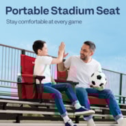VIVOHOME 2 Pack Portable Stadium Seats with Back Support and Cushion Red