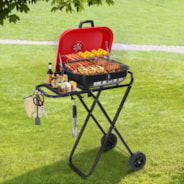 VIVOHOME 18 Inch Portable Charcoal Grill, Foldable Barbecue Grill with Heat-resistant Enamel Coating Lid, Outdoor Charcoal Smoker for Backyard, Camping and Picnics