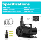 Submersible Water Pump 5300GPH 310W For Koi Pond