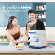 VIVOHOME Electric Ice Crusher Shaver Snow Cone Maker Machine 265lbs/hr for Home and Commercial Use Blue
