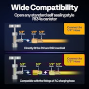 VIVOHOME R134a Self Sealing Can Tap Opener for R134a Refrigerant