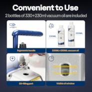 VIVOHOME HVAC Vacuum Pump 1/2HP 5 CFM for Air Conditioner Servicing Resin Degassing with Oil Bottles