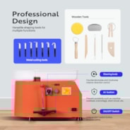 VIVOHOME 11Inch 28CM Electric Pottery Throwing Wheel with Bat Pin Holes, Ceramic Clay Wheel with Foot Pedal and Detachable Basin