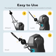 VIVOHOME Boat Bumpers with Nylon Rope and Fixed Lock Fit 4PCS