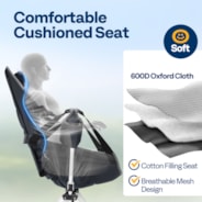 VIVOHOME Hammock Camping Chair, Portable Outdoor Swinging Rocking Chairs for Adults with Adjustable Pillow, Supports 400 lbs, 600D Breathable Mesh