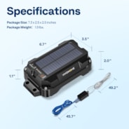 VIVOHOME Solar Powered Trailer Breakaway Kit with LiFePO4 battery and LED Test Indicator