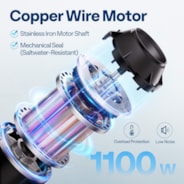 VIVOHOME 1.5 HP 6498 GPH Powerful Copper Motor Dual Voltage Self Primming in/Above Ground Swimming Pool Pump w1.25'' & 1.5" & 2.0'' Unions Energy Saving w/Strainer Basket