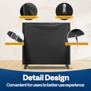 VIVOHOME 4ft Log Rack Cover, Heavy Duty 600D Oxford Outdoor Firewood Storage Cover with Zipper and Hook Loop Tape (Log Rack not Included)