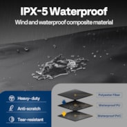 VIVOHOME 4ft Log Rack Cover, Heavy Duty 600D Oxford Outdoor Firewood Storage Cover with Zipper and Hook Loop Tape (Log Rack not Included)